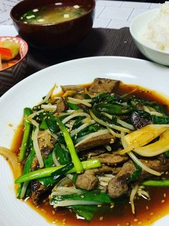 ニラレバ炒め物-レシピのメイン写真