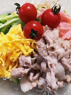 冷やし中華 冷しゃぶバージョン♪-レシピのメイン写真