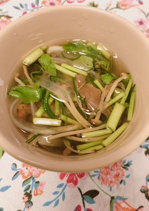 おかひじきと山茶茸の冷たいすまし汁-レシピのメイン写真