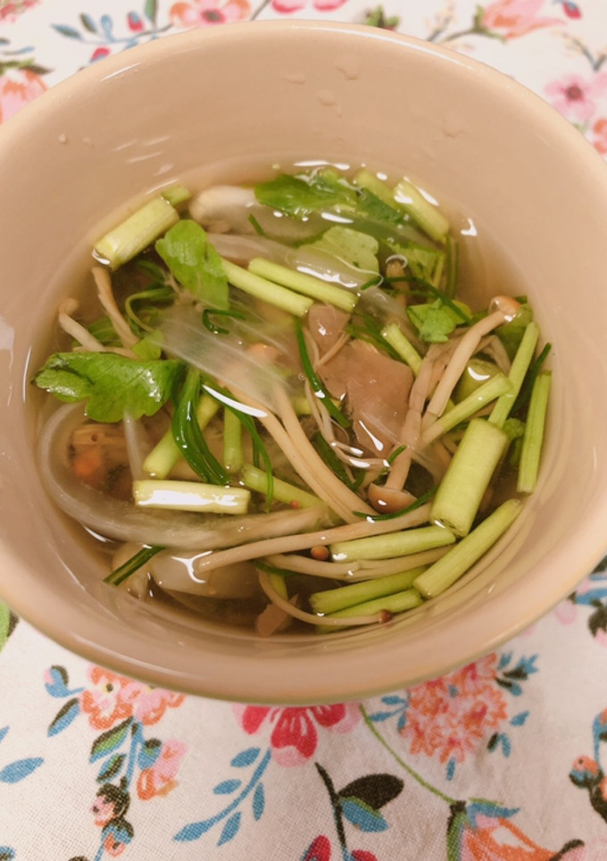 おかひじきと山茶茸の冷たいすまし汁-レシピのメイン写真