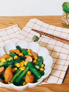 ウィンナーとアスパラのバター醤油炒め☆-レシピのメイン写真