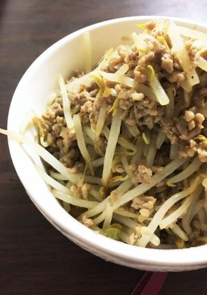絶品☆豚ひき肉ともやしの炒め物-レシピのメイン写真