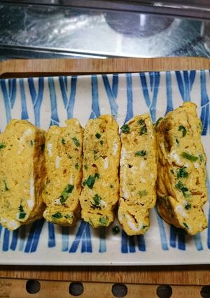 ネギたっぷりのふかふかだし巻き玉子♪♪-レシピのメイン写真