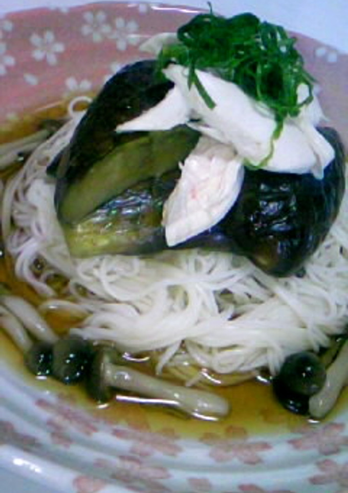 さっぱり☆ナスの煮浸しのっけそうめん☆-レシピのメイン写真