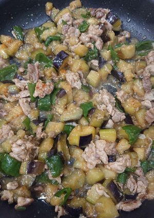 なすとピーマンの豚肉味噌炒め-レシピのメイン写真