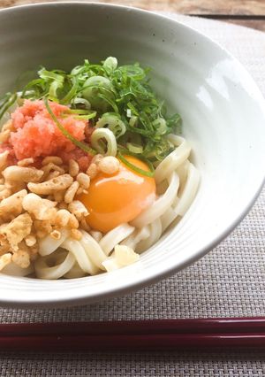 〆にぴったり！3分で明太玉うどん-レシピのメイン写真