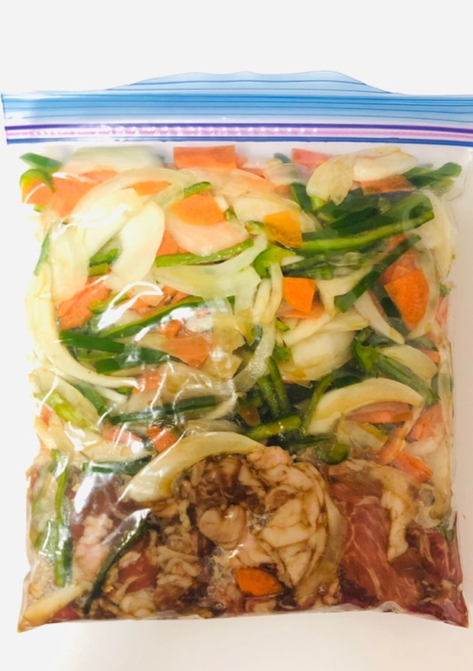 【下味冷凍】豚コマと野菜のソース炒め-レシピのメイン写真