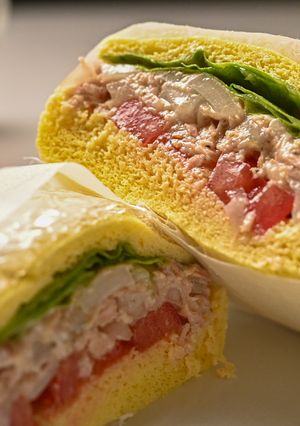 【低糖質】おから蒸しパンのサンドイッチ-レシピのメイン写真