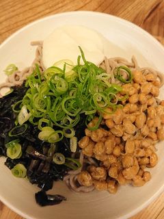 金時草ねばねば蕎麦-レシピのメイン写真