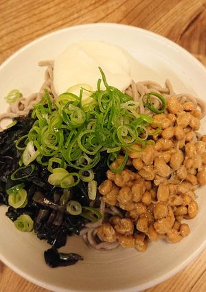 金時草ねばねば蕎麦-レシピのメイン写真