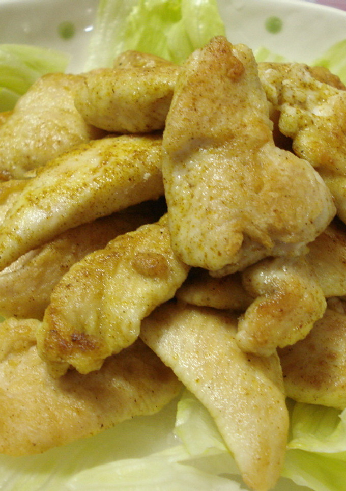 ささみのカレ－粉焼き☆-レシピのメイン写真