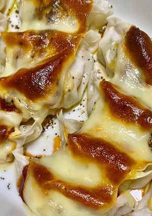 俺流!チルド餃子で簡単ピザ風おつまみ-レシピのメイン写真