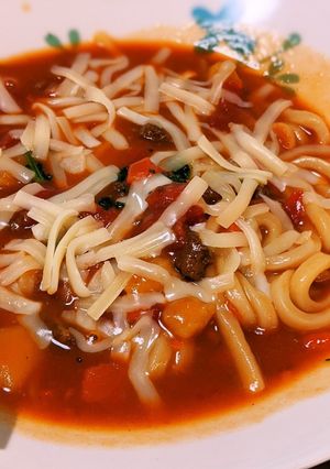 鍋だけ！トマト缶で簡単カレーうどん！！-レシピのメイン写真