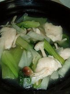 つるりんっ♪鶏肉と、青梗菜のス~プ煮-レシピのメイン写真