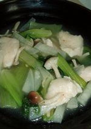 つるりんっ♪鶏肉と、青梗菜のス～プ煮-レシピのメイン写真