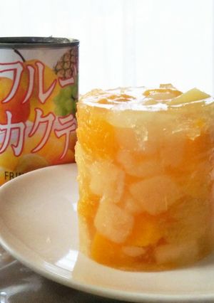フルーツ缶まるごとゼリー-レシピのメイン写真