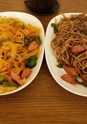 1つで2度おいしい！やきそば&ナポリタン-レシピのメイン写真