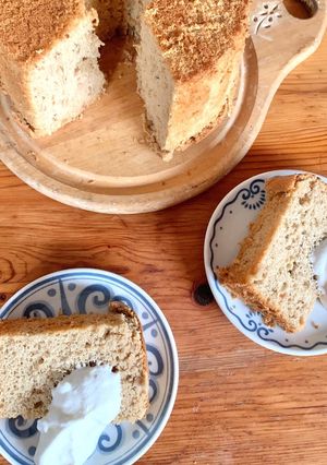 ごぼうとナッツのシフォンケーキ きな粉味-レシピのメイン写真