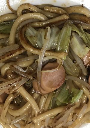 お魚ソーセージの簡単焼うどん-レシピのメイン写真