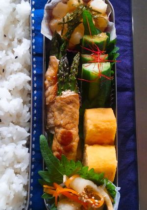 息子弁当✨肉巻きアスパラ-レシピのメイン写真