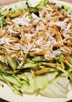 ガチで棒棒鶏サラダ！キュウリ大量-レシピのメイン写真