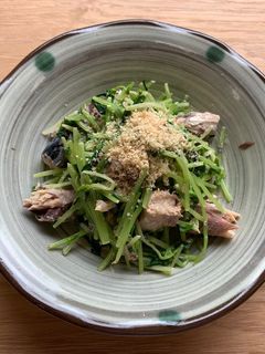 豆苗とサバ缶の和え物-レシピのメイン写真