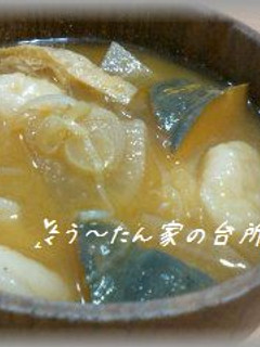 裏ごし南瓜のお味噌汁-レシピのメイン写真