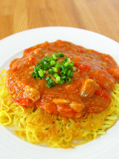 サバ缶とトマトのあんかけ焼きそば-レシピのメイン写真