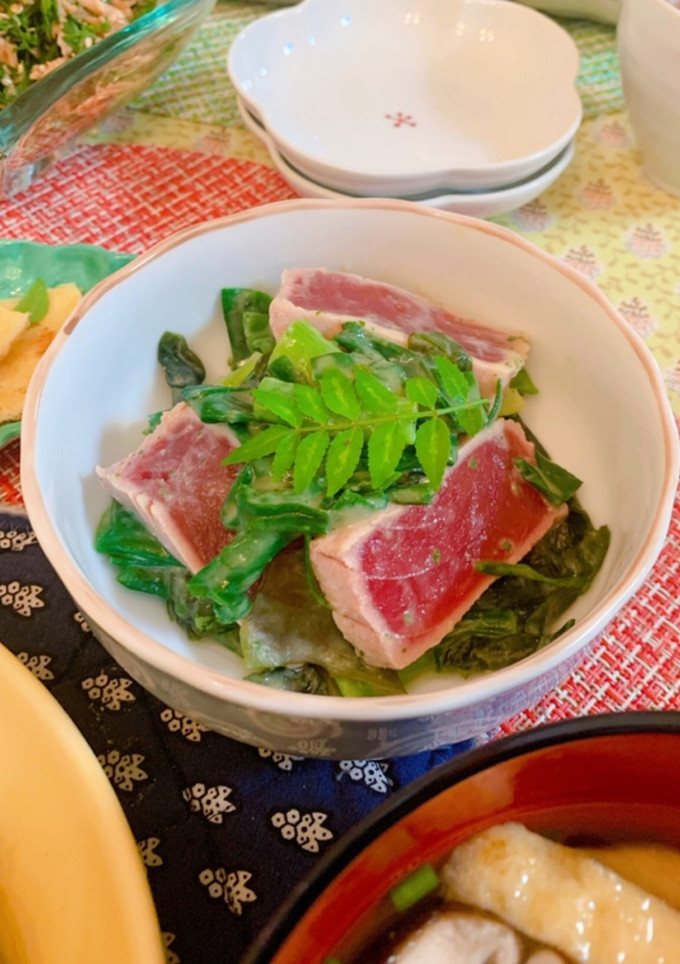 ワケギとマグロの木の芽味噌和え-レシピのメイン写真