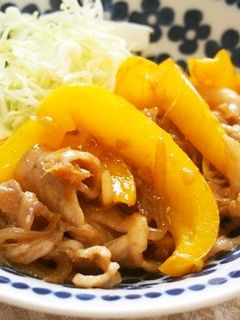 豚バラとパプリカの生姜焼き♪-レシピのメイン写真
