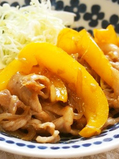 豚バラとパプリカの生姜焼き♪-レシピのメイン写真