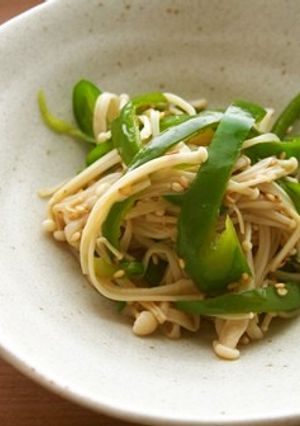 ピーマンとえのきの酢の物♪-レシピのメイン写真