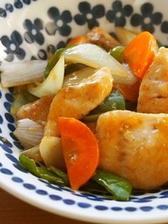 メカジキと野菜の甘酢炒め♪レンチンで時短-レシピのメイン写真