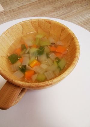 簡単！野菜たっぷり生姜コンソメスープ-レシピのメイン写真