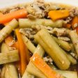あっという間ゴボウと人参と豚バラ肉の煮物