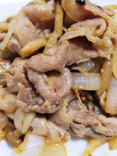 豚薄切り肉のハニーマスタード炒め-レシピのメイン写真