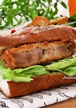 ヒレカツとレタスのバゲットサンド-レシピのメイン写真