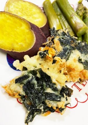 ハナビラタケとわかめのかき揚げ-レシピのメイン写真