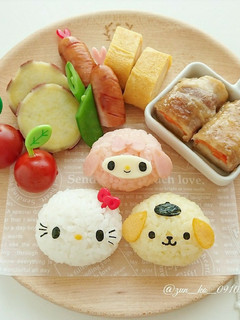 キャラ弁*キティ・マイメロ・プリン-レシピのメイン写真