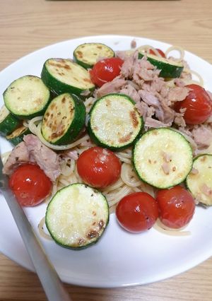 プチトマトとズッキーニのパスタ-レシピのメイン写真
