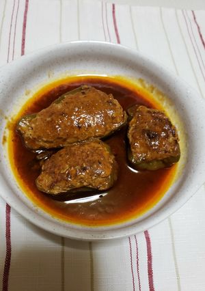 ソースがおいしい肉詰めピーマン-レシピのメイン写真