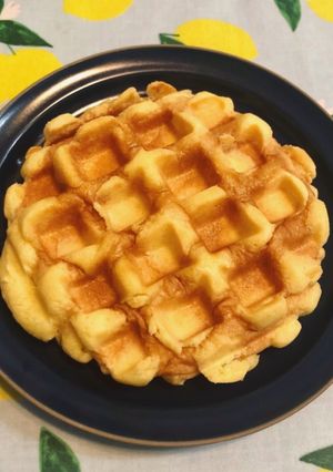 メロンパンで手抜きベルギーワッフル風-レシピのメイン写真