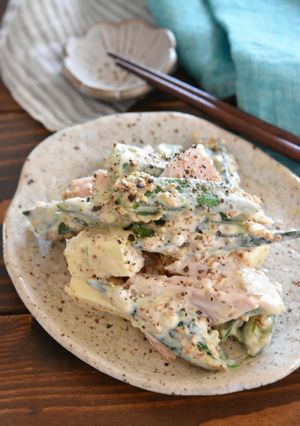 オクラとチーズの粒マスタードサラダ-レシピのメイン写真