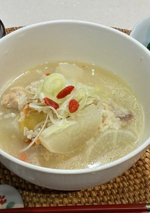 参鶏湯スープ-レシピのメイン写真