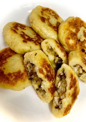 簡単!パン粉で作る!高菜豚おやき-レシピのメイン写真