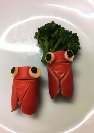 お弁当のおかず　ウインナーのセミ-レシピのメイン写真