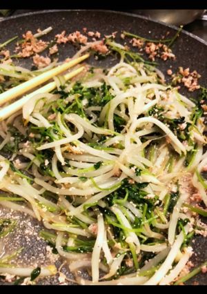 豆苗ともやしのたらこ炒め-レシピのメイン写真