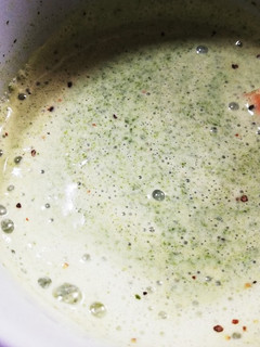 レンチン!豆乳、酒かす、ほうれん草スープ-レシピのメイン写真