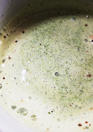 レンチン！豆乳、酒かす、ほうれん草スープ-レシピのメイン写真