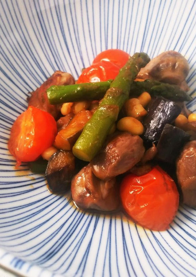 砂肝と野菜のソース炒め-レシピのメイン写真